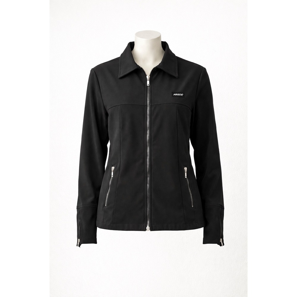 ARISTA Equestrian Riding Jacket Black XL Stretch Softshell Canada Made Full Zip